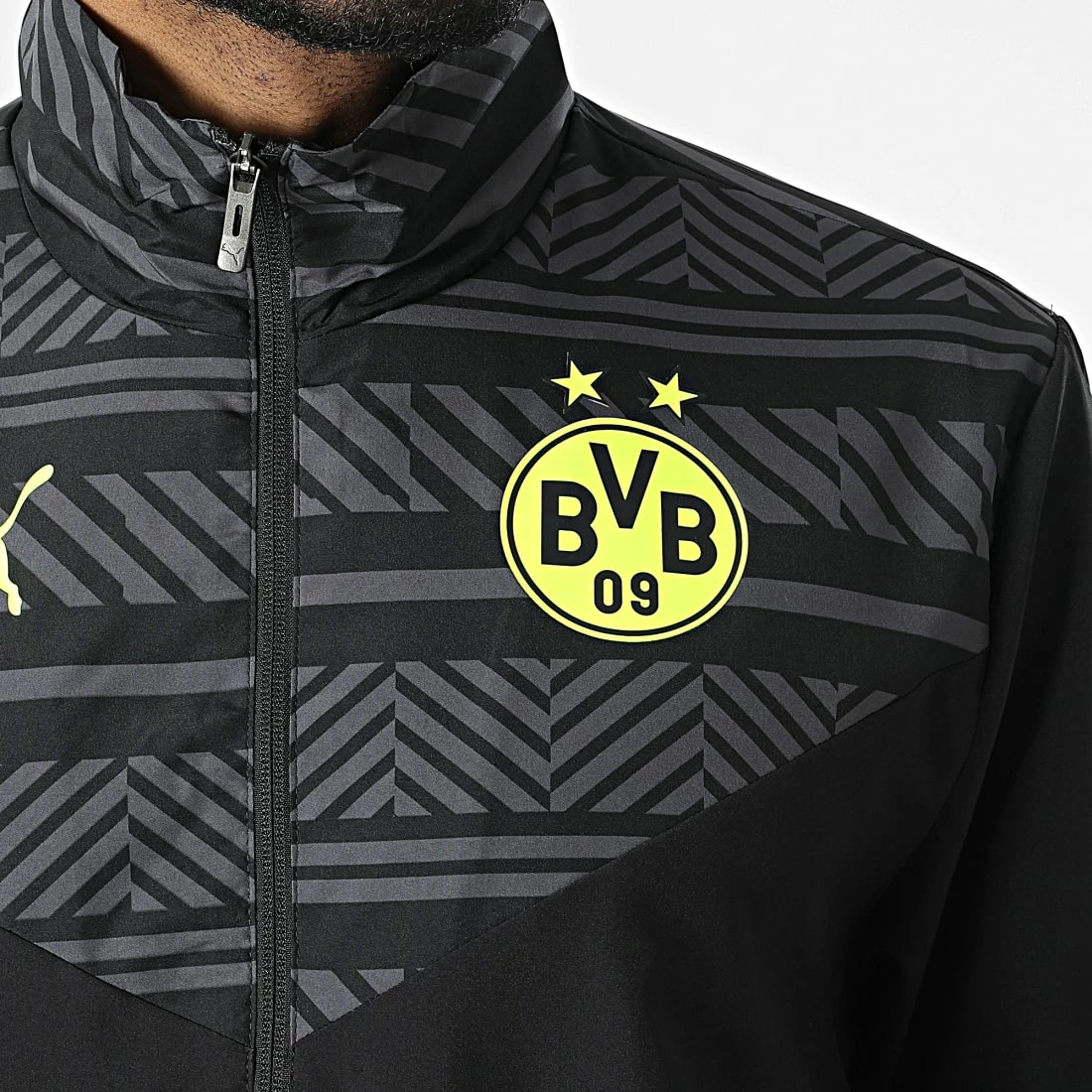 Meilleur prix 🥰 Veste Zippée Borussia Dortmund Prematch Noir Gris de Puma 😀 4 Meilleur prix 🥰 Veste Zippée Borussia Dortmund Prematch Noir Gris de Puma 😀 – Image 2