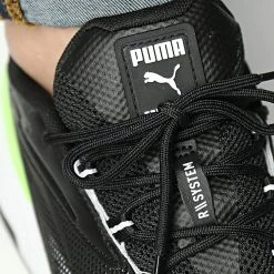 Meilleur prix 😀 Baskets RS Fast Tech 381038 Puma Black White Green Glare 👍 -Puma Soldes 2022 puma 300670 381038 01 20220127T161154 03