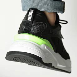 Meilleur prix 😀 Baskets RS Fast Tech 381038 Puma Black White Green Glare 👍 -Puma Soldes 2022 puma 300670 381038 01 20220127T161155 04