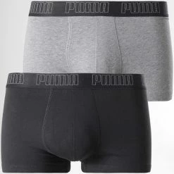 Top 10 😍 Lot De 2 Boxers Everyday Gris Chiné Gris Anthracite de Puma ✔️