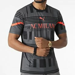 Meilleure affaire 😉 Tee 👕 Shirt AC Milan Prematch 765053 Noir Gris de Puma 👏 -Puma Soldes 2022 puma 301564 765053 04 20220216T144921 03