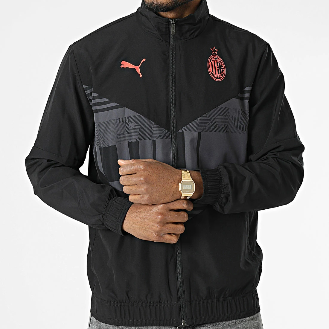 Grosses soldes 🔥 Veste Zippée AC Milan Prematch 765055 Noir de Puma 😉 5 Grosses soldes 🔥 Veste Zippée AC Milan Prematch 765055 Noir de Puma 😉 – Image 3