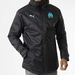 Nouveau 🥰 Parka Capuche OM Final 764402 Noir de Puma 😀 -Puma Soldes 2022 puma 302381 764402 04 20220214T152534 03
