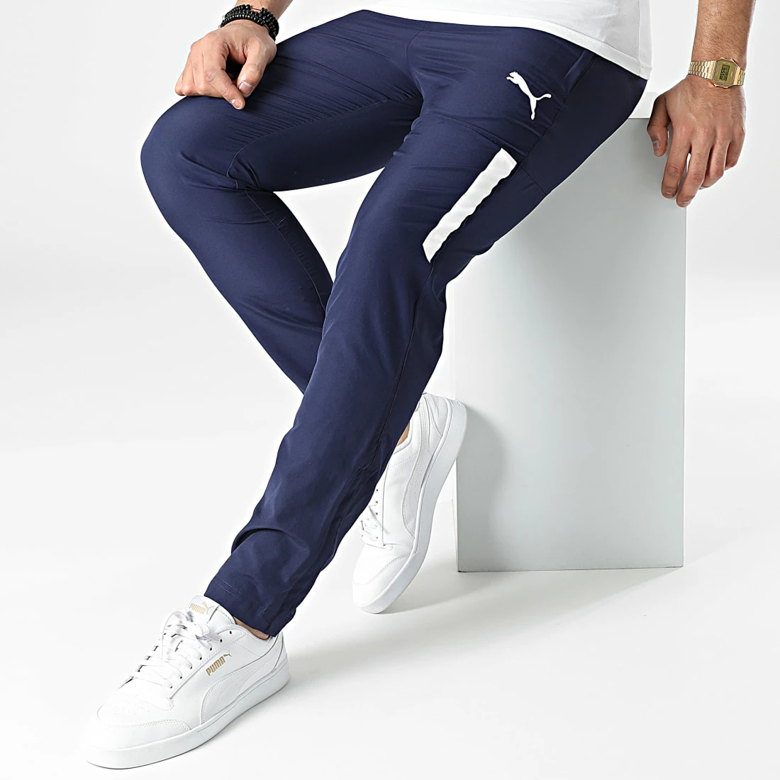 Top 10 🎁 Pantalon Jogging OM Prematch 768132 Bleu Marine de Puma ⌛ 5 Top 10 🎁 Pantalon Jogging OM Prematch 768132 Bleu Marine de Puma ⌛ – Image 3