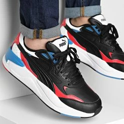 Remise 🔔 Baskets X-Ray Speed SL 384844 Black Red Puma White Blue ⌛