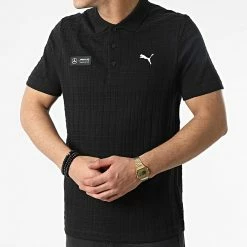 Grosses soldes 😍 Polo A Manches Courtes MAPF1 533617 Noir de Puma 🤩 -Puma Soldes 2022 puma 303578 533617 01 20220222T153231 03