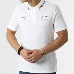Vente flash ✨ Polo A Manches Courtes BMW Motorsport 533377 Blanc de Puma ✔️ -Puma Soldes 2022 puma 303994 533377 02 20220301T154726 03