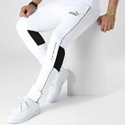 Le moins cher 🔥 Pantalon Jogging BMW Motorsport 533326 Blanc de Puma 😀 -Puma Soldes 2022 puma 312008 533326 02 20220408T161814 03