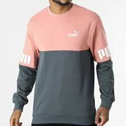Top 10 🔔 Sweat Crewneck Power Colorblock 848008 Gris Anthracite Rose de Puma 🌟