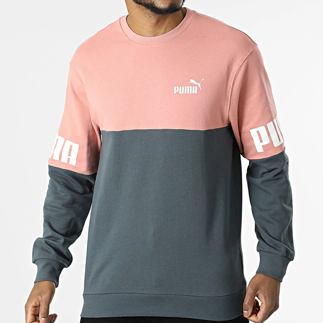 Top 10 🔔 Sweat Crewneck Power Colorblock 848008 Gris Anthracite Rose de Puma 🌟 3 Top 10 🔔 Sweat Crewneck Power Colorblock 848008 Gris Anthracite Rose de Puma 🌟