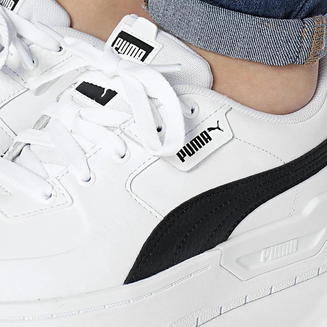 Le moins cher 🎉 Baskets Femme Cali Dream Leather 383157 Puma White Puma Black 👏 4 Le moins cher 🎉 Baskets Femme Cali Dream Leather 383157 Puma White Puma Black 👏 – Image 2