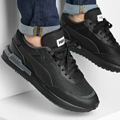 Promo ⭐ Baskets City Rider Molded 383411 Puma Black 👍