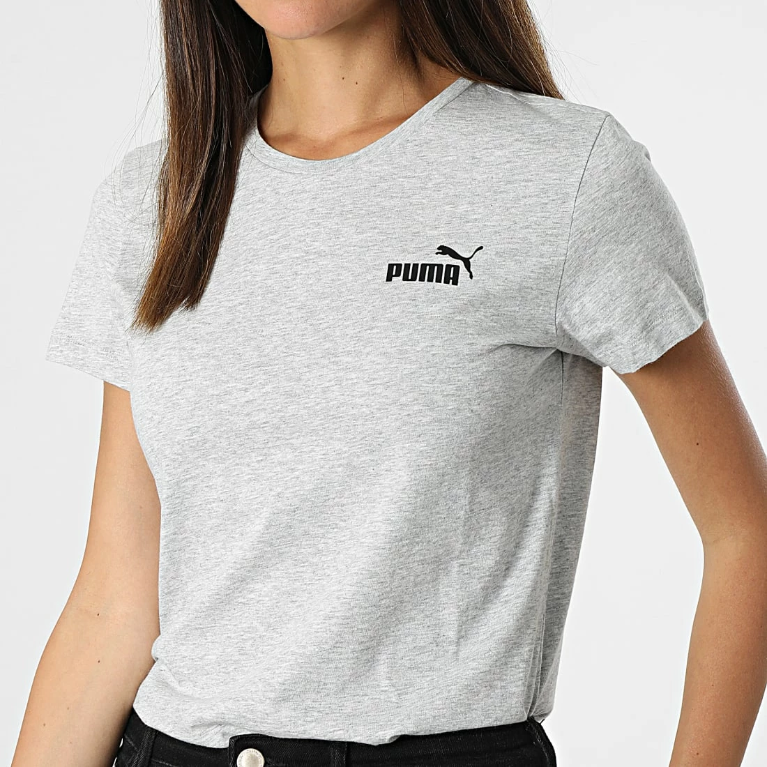 Remise 🧨 Tee 👚 Shirt Femme 586776 Gris Chiné de Puma ❤️ 3 Remise 🧨 Tee 👚 Shirt Femme 586776 Gris Chiné de Puma ❤️