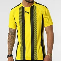 Vente flash 🎁 Tee 👚 Shirt De Sport 704920 Jaune Noir de Puma 😍