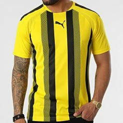 Vente flash 🎁 Tee 👚 Shirt De Sport 704920 Jaune Noir de Puma 😍 -Puma Soldes 2022 puma 319418 704920 07 20220518T135827 03