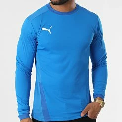 De gros 😀 Tee 👚 Shirt De Sport Manches Longues 704260 Bleu de Puma ❤️ -Puma Soldes 2022 puma 319847 704260 02 20220708T092247 03