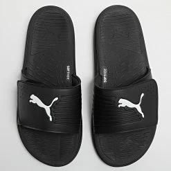 De gros 🛒 Claquettes Softride Slide 382112 Puma Black Puma White ❤️ -Puma Soldes 2022 puma 320245 382112 01 20220519T160508 04