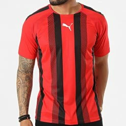 Sortie ❤️ Tee 👚 Shirt A Rayures 704920 Rouge Noir de Puma ⌛ -Puma Soldes 2022 puma 321657 704920 01 20220609T124654 03