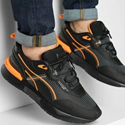 Promo ❤️ Baskets Mirage Tech Ripstop 381673 Puma Black Orange Glow ⭐