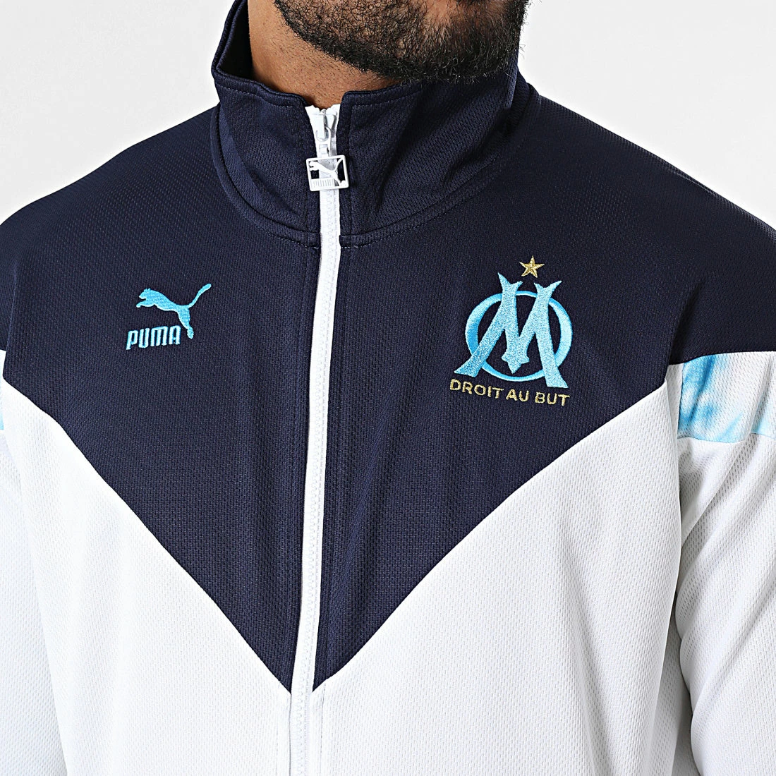 Le moins cher 🎁 Veste Zippée OM Iconic Blanc Bleu Marine de Puma 🥰 4 Le moins cher 🎁 Veste Zippée OM Iconic Blanc Bleu Marine de Puma 🥰 – Image 2