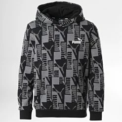 Bon marché 🎉 Sweat Capuche Enfant 670096 Noir Gris de Puma ✨