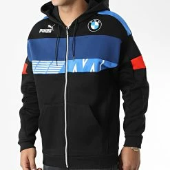 Meilleure vente 😉 Sweat Zippé Capuche BMW Motorsport SDS 535102 Noir de Puma 💯 -Puma Soldes 2022 puma 325306 535102 01 20220706T160742 03