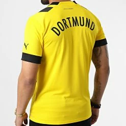 Le moins cher 👍 Maillot de Foot BVB Home Replica 765883 Jaune Noir de Puma 😍 -Puma Soldes 2022 puma 325356 765883 01 20220630T152024 04