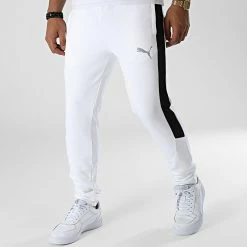 Puma Soldes 2022 38 De gros 💯 Pantalon jogging A Bandes Evostripe 849917 Blanc de Puma 😍