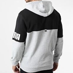 Remise 💯 Sweat Zippé Capuche Puma Power 849842 Gris Chiné Noir 😍 -Puma Soldes 2022 puma 325386 849842 04 20220630T160329 04