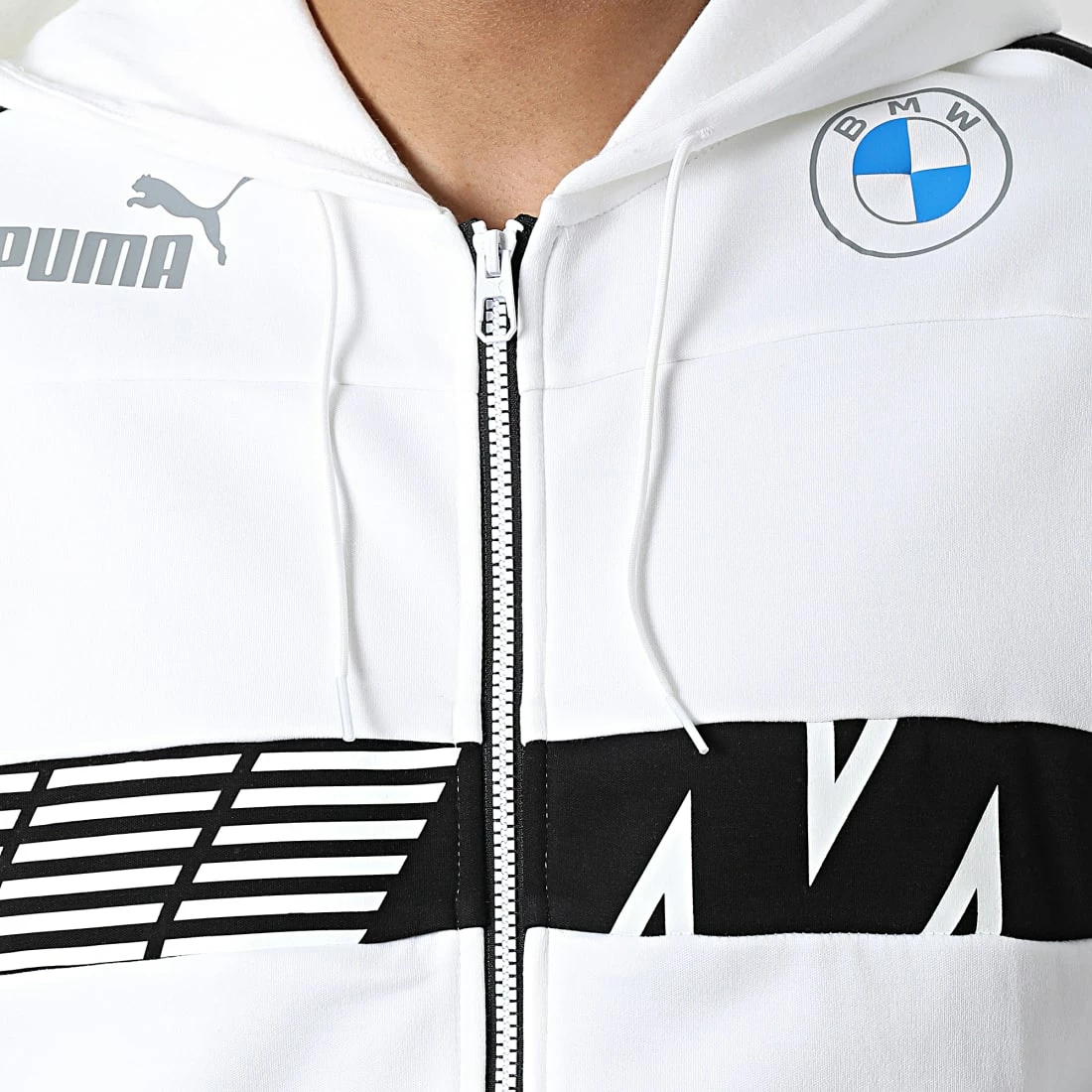 Sortie 🔔 Sweat Zippé Capuche BMW Motorsport SDS 535102 Blanc de Puma 🧨 4 Sortie 🔔 Sweat Zippé Capuche BMW Motorsport SDS 535102 Blanc de Puma 🧨 – Image 2