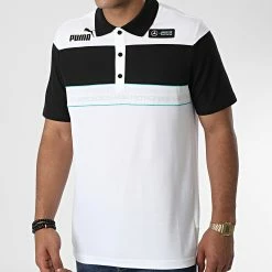 Remise ✨ Polo Manches Courtes MAPF1 SDS 534892 Blanc de Puma 🧨