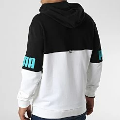 Budget 🤩 Sweat Capuche Puma Power Colorblock 849812 Blanc Noir 🤩 -Puma Soldes 2022 puma 326185 849812 51 20220706T155159 04