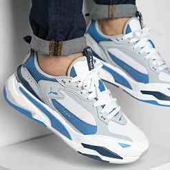 Coupon 😀 Baskets RS Fast Limiter 385043 High Rise Vallarta Blue Puma White 🔔