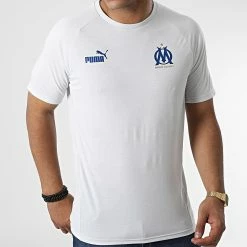 Meilleure affaire 💯 Tee 👚 Shirt OM Casuals 767298 Gris Clair Doré de Puma 🥰 -Puma Soldes 2022 puma 326646 767298 07 20220706T160834 03