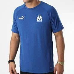 Budget 🔥 Tee 👕 Shirt OM Casuals 767298 Bleu Roi de Puma ✔️