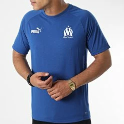Budget 🔥 Tee 👕 Shirt OM Casuals 767298 Bleu Roi de Puma ✔️ -Puma Soldes 2022 puma 326648 767298 21 20220706T155604 03