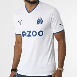 Remise 🛒 Maillot de Foot OM Home 766085 Blanc de Puma 🧨