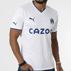 Remise 🛒 Maillot de Foot OM Home 766085 Blanc de Puma 🧨 -Puma Soldes 2022 puma 327159 766085 01 20220708T151016 03