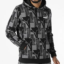 Promo 🎁 Sweat Capuche 849799 Noir Gris de Puma 🤩 -Puma Soldes 2022 puma 327320 849799 01 20220708T155535 03
