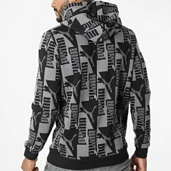Promo 🎁 Sweat Capuche 849799 Noir Gris de Puma 🤩 -Puma Soldes 2022 puma 327320 849799 01 20220708T155537 04