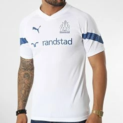 Vente flash 👍 Tee 👕 Shirt De Sport OM Training 767277 Beige de Puma 🔔