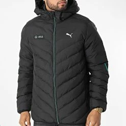 Promo 😀 Doudoune Capuche MAPF1 MT7 Ecolite 534899 Noir de Puma 🛒