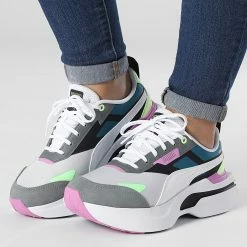 De gros 🔥 Baskets Femme Kosmo Rider Bright 384858 Nimbus Cloud Blue Coral de Puma 🔥