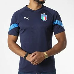 Grosses soldes 🛒 Tee 👚 Shirt Col V FIGC Coach Training Jersey 767081 Bleu Marine de Puma ⌛ -Puma Soldes 2022 puma 328290 767081 04 20220719T161350 03