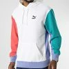 Vente flash ✔️ Sweat Capuche 535619 Blanc Vert Violet de Puma 😍 -Puma Soldes 2022 puma 328336 535619 02 20220721T154716 01