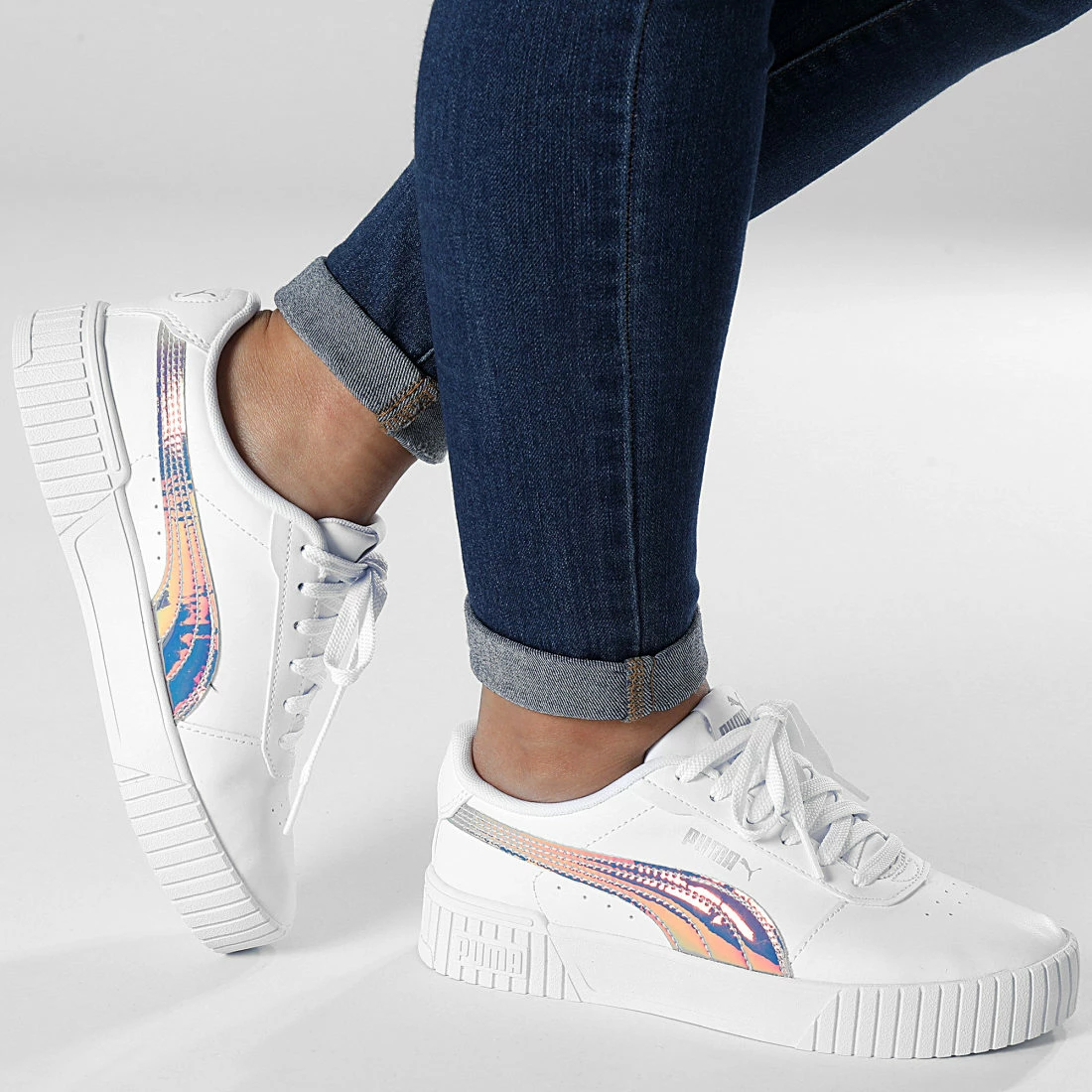 Budget 🔔 Baskets Femme Carina 2 Holo 387985 Puma White Puma Silver ⭐ 5 Budget 🔔 Baskets Femme Carina 2 Holo 387985 Puma White Puma Silver ⭐ – Image 3