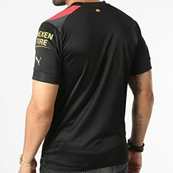 Top 10 🔥 Tee 👕 Shirt De Sport Col V A Rayures Manchester City 765722 Rouge Noir de Puma ⌛ -Puma Soldes 2022 puma 329884 765722 02 20220729T154604 04