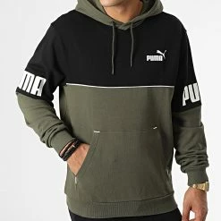 Bon marché 😀 Sweat Capuche Puma Power Colorblock 849812 Vert Kaki Noir 🔔 -Puma Soldes 2022 puma 330321 849812 70 20220802T152228 03