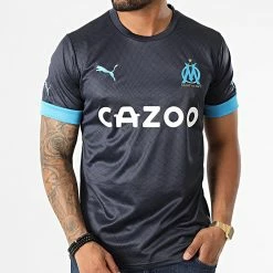 Top 10 🔥 Tee 👕 Shirt De Sport OM 766095 Bleu Marine de Puma ❤️ -Puma Soldes 2022 puma 330764 766095 02 20220804T161712 03