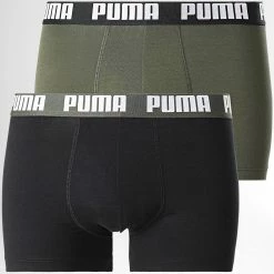Les meilleures critiques de ❤️ Lot De 2 Boxers Everyday Noir Vert Kaki de Puma ✔️